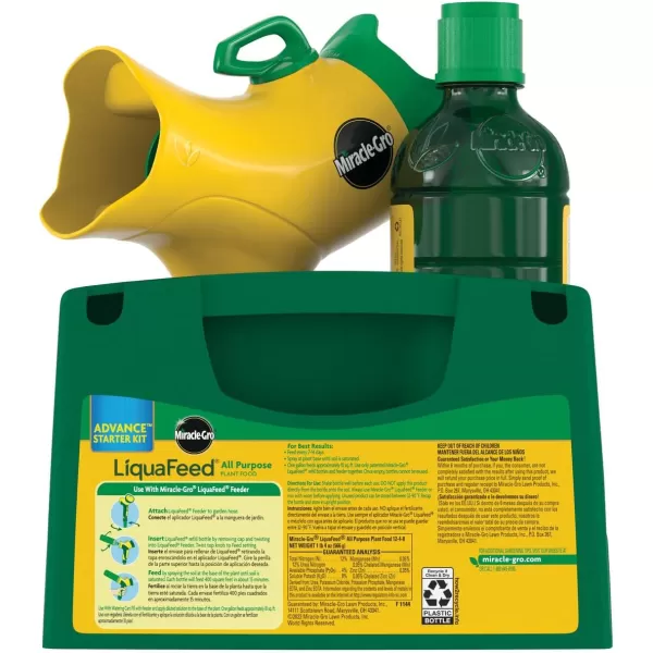 Miracle-Gro LiquaFeed All Purpose Plant Food Advance Starter Kit, One Bottle of Plant Fertilizer and One Feeder