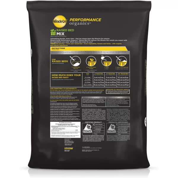 Miracle-Gro Performance Organics All Purpose Container Mix, 6 qt. - Organic, All Natural Plant Soil - Feed for up to 3 Months - All-Purpose Formula for Vegetables, Flowers and Herbs