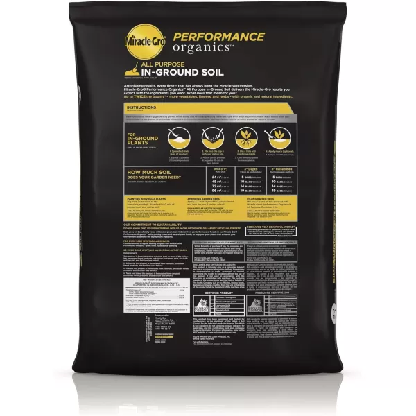 Miracle-Gro Performance Organics All Purpose Container Mix, 6 qt. - Organic, All Natural Plant Soil - Feed for up to 3 Months - All-Purpose Formula for Vegetables, Flowers and Herbs