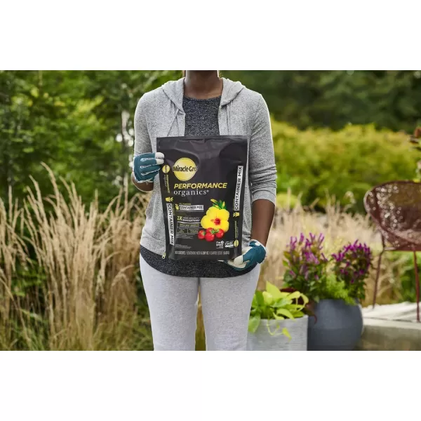 Miracle-Gro Performance Organics All Purpose Container Mix, 6 qt. - Organic, All Natural Plant Soil - Feed for up to 3 Months - All-Purpose Formula for Vegetables, Flowers and Herbs