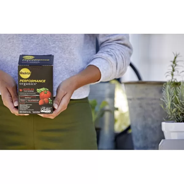 Miracle-Gro Performance Organics All Purpose Plant Nutrition, 1 lb. - All Natural Plant Food For Vegetables, Flowers and Herbs - Apply Every 7 Days For Best Results - Feeds up to 200 sq. ft.