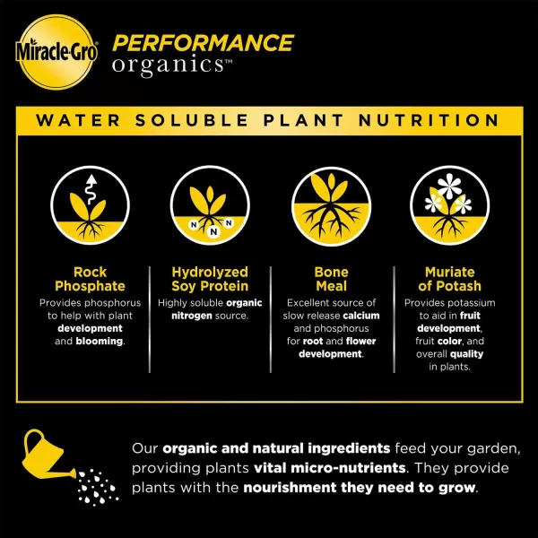 Miracle-Gro Performance Organics All Purpose Plant Nutrition, 1 lb. - All Natural Plant Food For Vegetables, Flowers and Herbs - Apply Every 7 Days For Best Results - Feeds up to 200 sq. ft.