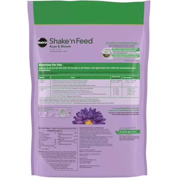Miracle-Gro Shake 'N Feed Rose &amp; Bloom Plant Food, Plant Fertilizer, 4.5 lbs. 