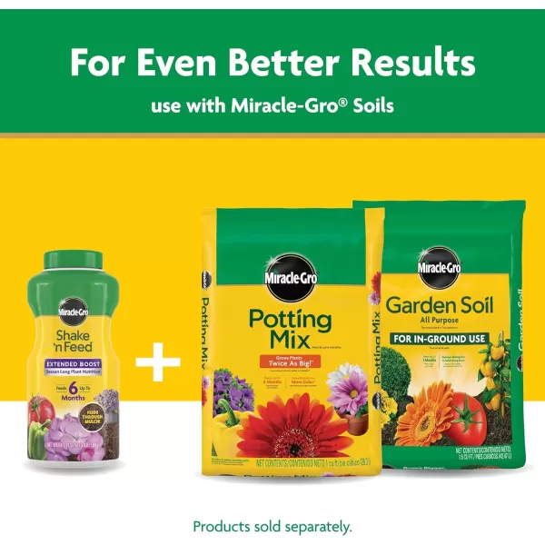 Miracle-Gro Shake 'n Feed Extended Boost, Fertilizer for Plants, Feeds Up to 6 Months, 3 lbs.
