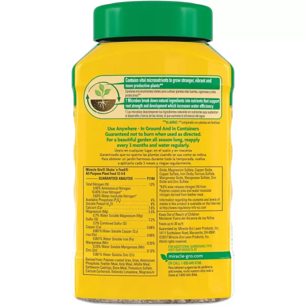 Miracle-Gro Shake 'n Feed Extended Boost, Fertilizer for Plants, Feeds Up to 6 Months, 3 lbs.