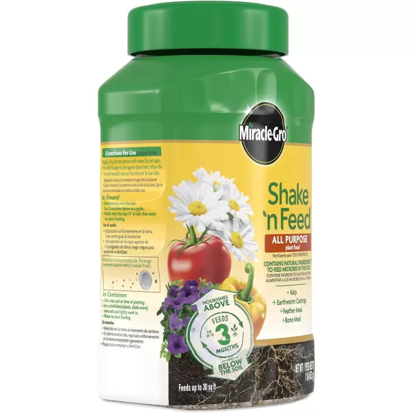 Miracle-Gro Shake 'n Feed Extended Boost, Fertilizer for Plants, Feeds Up to 6 Months, 3 lbs.