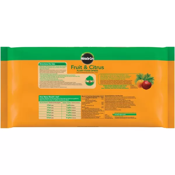 Miracle-Gro Tree &amp; Shrub Plant Food Spikes, 12 Spikes/Pack, 12 count 