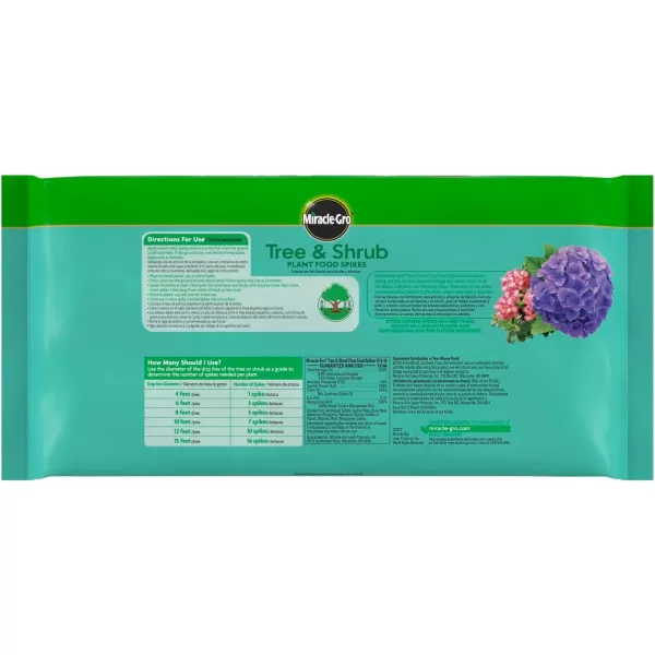 Miracle-Gro Tree &amp; Shrub Plant Food Spikes, 12 Spikes/Pack, 12 count )