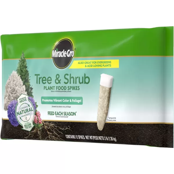 Miracle-Gro Tree &amp; Shrub Plant Food Spikes, 12 Spikes/Pack, 12 count 