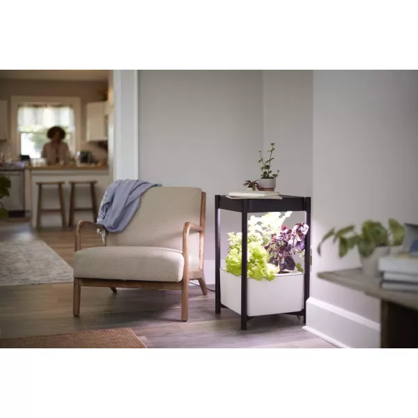 Miracle-Gro Twelve Indoor Growing System, Side Table with LED Grow Light for Year Round Gardening, Planter For Leafy Greens, Herbs &amp; Flowers)