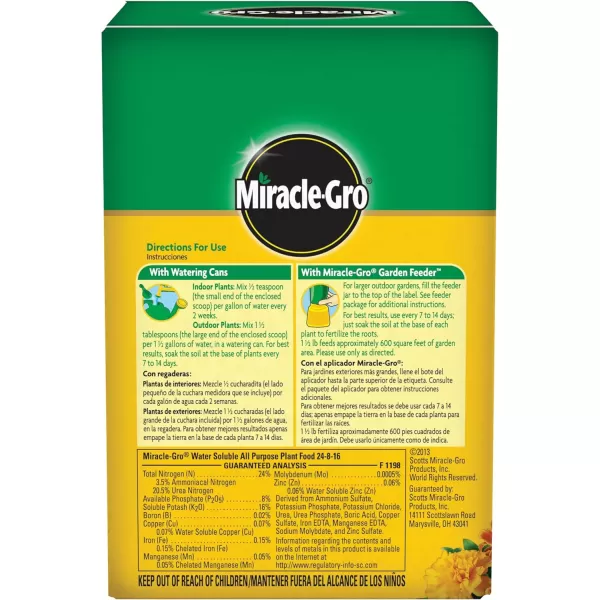 Miracle-Gro Water Soluble All Purpose Plant Food, Fertilizer for Indoor or Outdoor Flowers, Vegetables or Trees, 10 lbs.