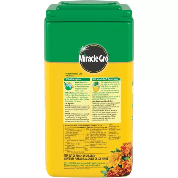 Miracle-Gro Water Soluble All Purpose Plant Food, Fertilizer for Indoor or Outdoor Flowers, Vegetables or Trees, 10 lbs.