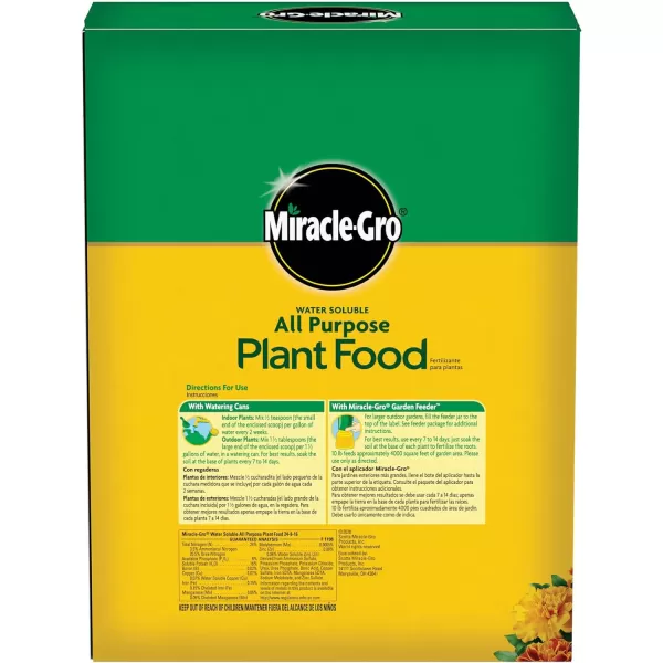 Miracle-Gro Water Soluble All Purpose Plant Food, Fertilizer for Indoor or Outdoor Flowers, Vegetables or Trees, 10 lbs.