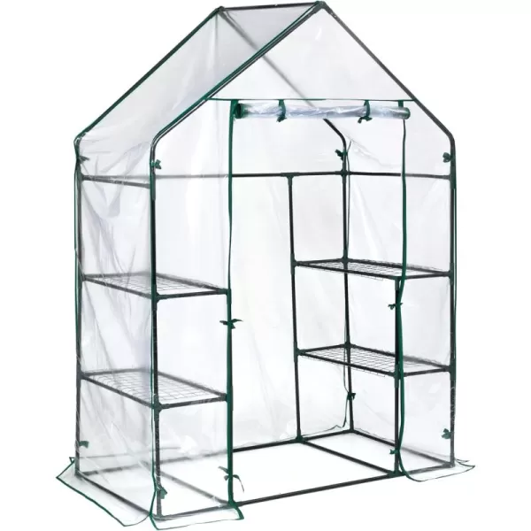 Miracle-Gro 23" x 17" x 57" All-Season 4-Tier Mini Grow House Outdoor or Backyard Easy Assembly Portable Greenhouse, Translucent