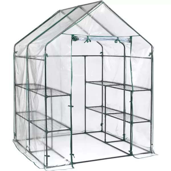 Miracle-Gro 23" x 17" x 57" All-Season 4-Tier Mini Grow House Outdoor or Backyard Easy Assembly Portable Greenhouse, Translucent
