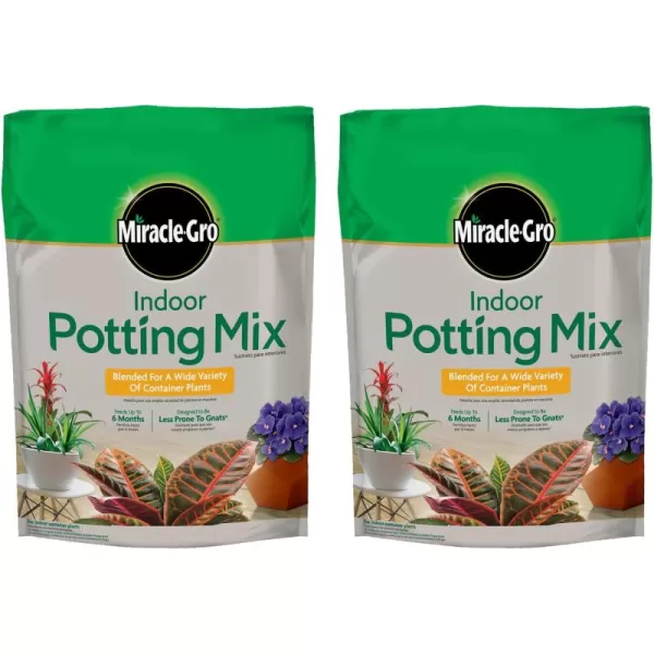 Miracle-Gro Indoor Potting Mix, Grows beautiful Houseplants, 6 qt. )