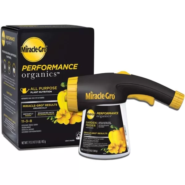 Miracle-Gro Performance Organics All Purpose Plant Nutrition, 1 lb. - All Natural Plant Food For Vegetables, Flowers and Herbs - Apply Every 7 Days For Best Results - Feeds up to 200 sq. ft.