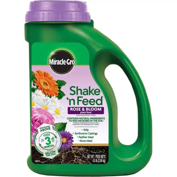 Miracle-Gro Shake 'N Feed Rose &amp; Bloom Plant Food, Plant Fertilizer, 4.5 lbs. 