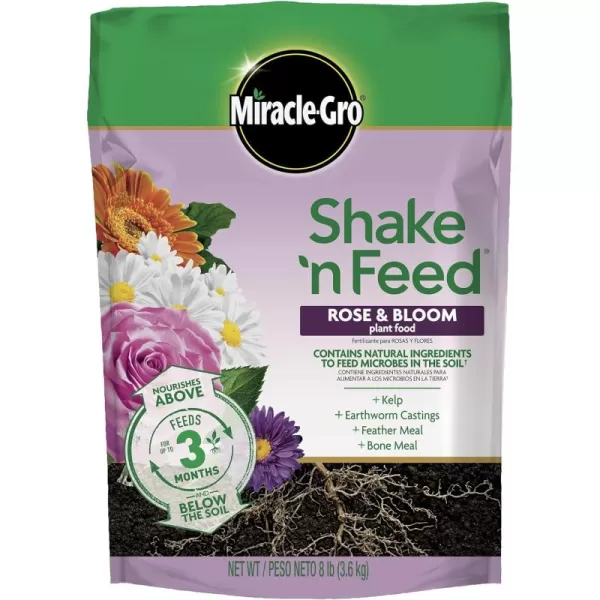 Miracle-Gro Shake 'N Feed Rose &amp; Bloom Plant Food, Plant Fertilizer, 4.5 lbs. 