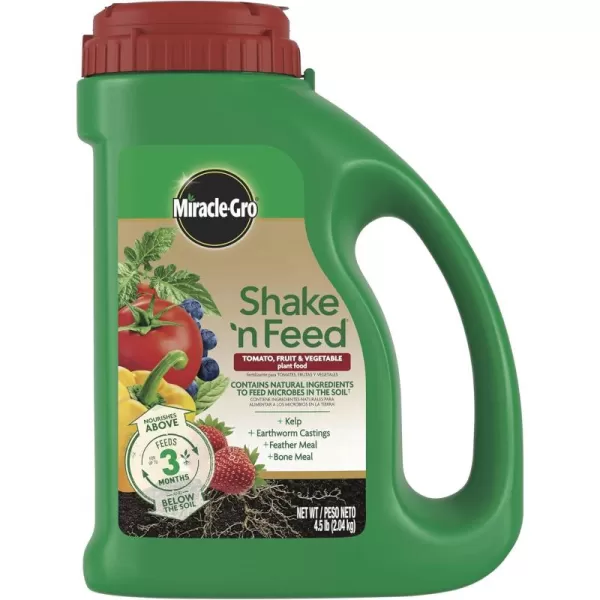 Miracle-Gro Shake 'N Feed Tomato, Fruit &amp; Vegetable Plant Food, Plant Fertilizer, 4.5 lbs. 