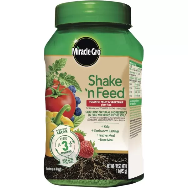 Miracle-Gro Shake 'N Feed Tomato, Fruit &amp; Vegetable Plant Food, Plant Fertilizer, 4.5 lbs. 