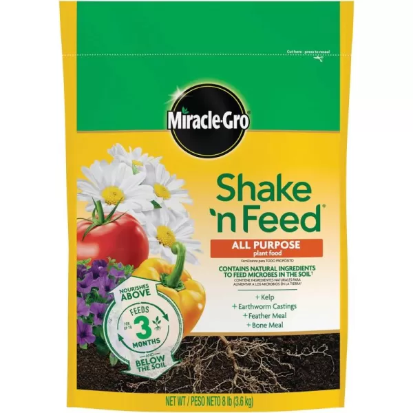 Miracle-Gro Shake 'n Feed Extended Boost, Fertilizer for Plants, Feeds Up to 6 Months, 3 lbs.