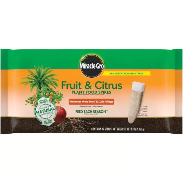 Miracle-Gro Tree &amp; Shrub Plant Food Spikes, 12 Spikes/Pack, 12 count