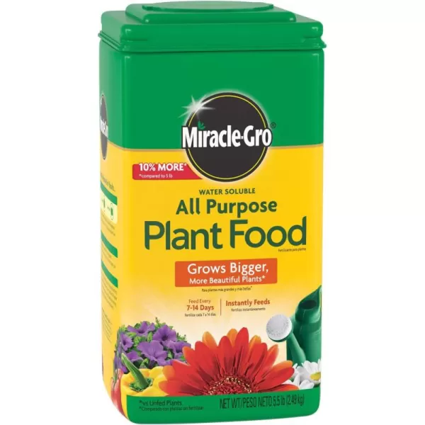Miracle-Gro Water Soluble All Purpose Plant Food, Fertilizer for Indoor or Outdoor Flowers, Vegetables or Trees, 10 lbs.