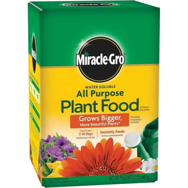 Miracle-Gro Water Soluble All Purpose Plant Food, Fertilizer for Indoor or Outdoor Flowers, Vegetables or Trees, 10 lbs.