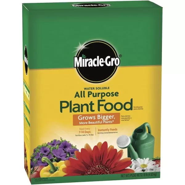Miracle-Gro Water Soluble All Purpose Plant Food, Fertilizer for Indoor or Outdoor Flowers, Vegetables or Trees, 10 lbs.