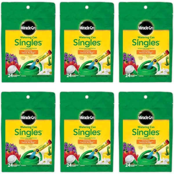 Miracle-Gro Watering Can Singles All Purpose Water Soluble Plant Food, Includes 24 Pre-Measured Packets