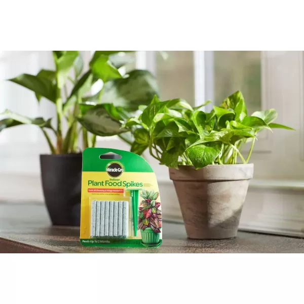 Miracle-Gro Indoor Plant Food Spikes, Includes 48 Spikes - Continuous Feeding for all Flowering and Foliage Houseplants - NPK 6-12-6, Pack of 1