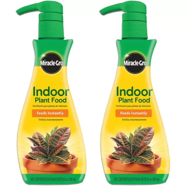 Miracle-Gro Indoor Plant Food , 8 oz., Instantly Feeds All Indoor Houseplants Including Edibles, 2-Pack)
