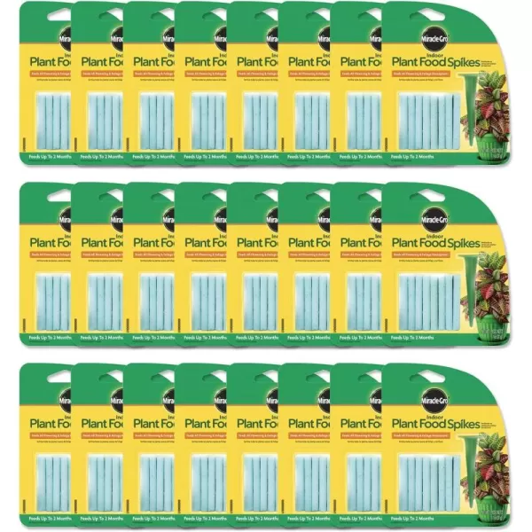 Miracle-Gro Indoor Plant Food Spikes, Includes 48 Spikes - Continuous Feeding for all Flowering and Foliage Houseplants - NPK 6-12-6, Pack of 1