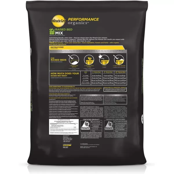 imageMiracleGro Performance Organics All Purpose InGround Soil  Organic and Natural Ingredients Soil for Vegetables Flowers and Herbs Feeds for up to 3 Months 13 cu ft13 cu ft