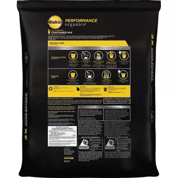imageMiracleGro Performance Organics All Purpose InGround Soil  Organic and Natural Ingredients Soil for Vegetables Flowers and Herbs Feeds for up to 3 Months 13 cu ft1 cu ft