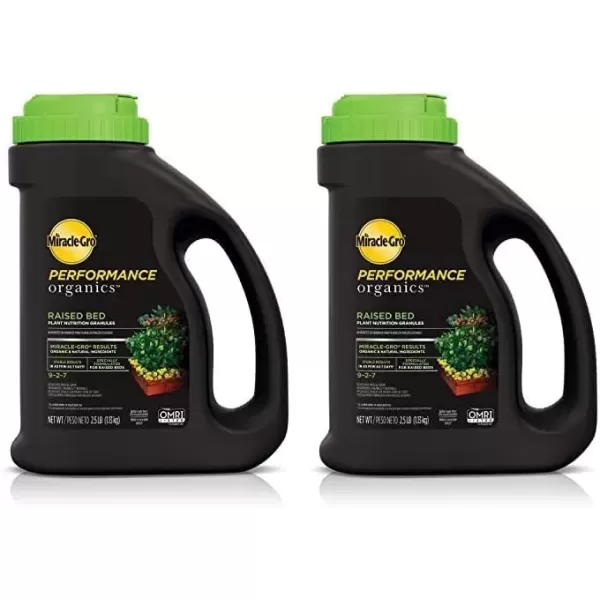 imageMiracleGro Performance Organics All Purpose Plant Nutrition Granules  1 lb Shaker Bottle Organic AllPurpose Plant Food for Vegetables Flowers and Herbs Feeds up to 90 sq ft25 lb Pack of 2