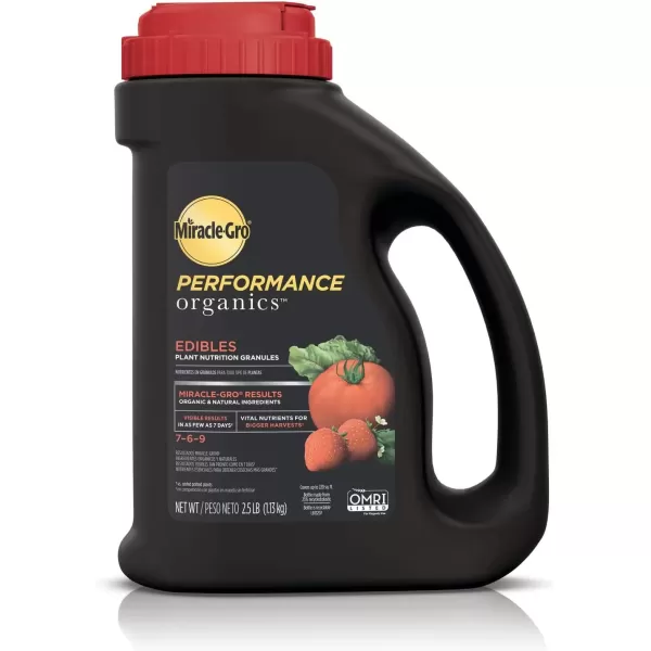 imageMiracleGro Performance Organics All Purpose Plant Nutrition Granules  1 lb Shaker Bottle Organic AllPurpose Plant Food for Vegetables Flowers and Herbs Feeds up to 90 sq ft25 lb