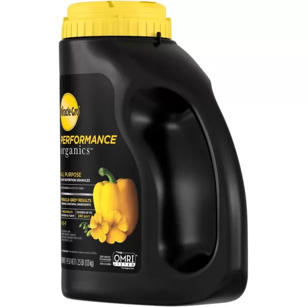 imageMiracleGro Performance Organics All Purpose Plant Nutrition Granules  1 lb Shaker Bottle Organic AllPurpose Plant Food for Vegetables Flowers and Herbs Feeds up to 90 sq ft25 lb Pack of 2