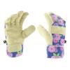 imageMiracleGro MG23012WML Split Cowhide Garden Gloves  Floral MediumLarge Canvas Back Leather Palm Gloves for Women