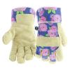 imageMiracleGro MG23012WML Split Cowhide Garden Gloves  Floral MediumLarge Canvas Back Leather Palm Gloves for Women