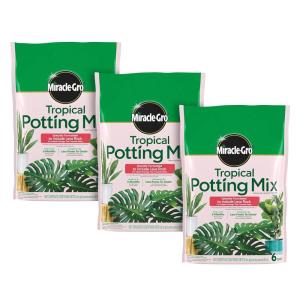 imageMiracleGro Tropical Potting Mix 6 qt  Growing Media for Tropical Plants Living in Indoor and Outdoor Containers3 Pack