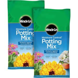 imageMiracleGro Moisture Control Potting Mix 8 qt Protects Against Over and Under Watering Container Plants 2Pack16 qt 2 Pack
