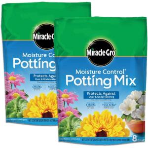 imageMiracleGro Moisture Control Potting Mix 8 qt Protects Against Over and Under Watering Container Plants 2Pack8 qt 2 Pack