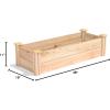 imageGreenes Fence MiracleGRO Cedar Raised Garden Bed 16quot x 48quot x 55quot  Made in USA with North American Cedar16 W x 48 L x 11 H