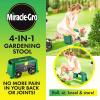imageMiracleGro 4in1 Garden Stool  MultiUse Garden Scooter with Seat  Rolling Cart with Storage Bin Padded Kneeler and Tool storage  Accessible Gardening for All Ages  FREE Scotts Gardening Gloves