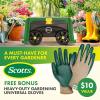 imageMiracleGro 4in1 Garden Stool  MultiUse Garden Scooter with Seat  Rolling Cart with Storage Bin Padded Kneeler and Tool storage  Accessible Gardening for All Ages  FREE Scotts Gardening Gloves