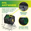 imageMiracleGro Compost Tumbler Single Chamber  EasyTurn Composter Tumbler Outdoor for Fast Composting  HeavyDuty Composting Bin with 1 Sliding Door 185 Gallon  70 Liter277 gallons