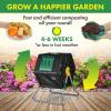 imageMiracleGro Compost Tumbler Single Chamber  EasyTurn Composter Tumbler Outdoor for Fast Composting  HeavyDuty Composting Bin with 1 Sliding Door 185 Gallon  70 Liter277 gallons