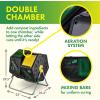 imageMiracleGro Dual Chamber Compost Tumbler  EasyTurn HeavyDuty Outdoor Bin Composter with 2 Sliding Doors 2x185 Gal70L